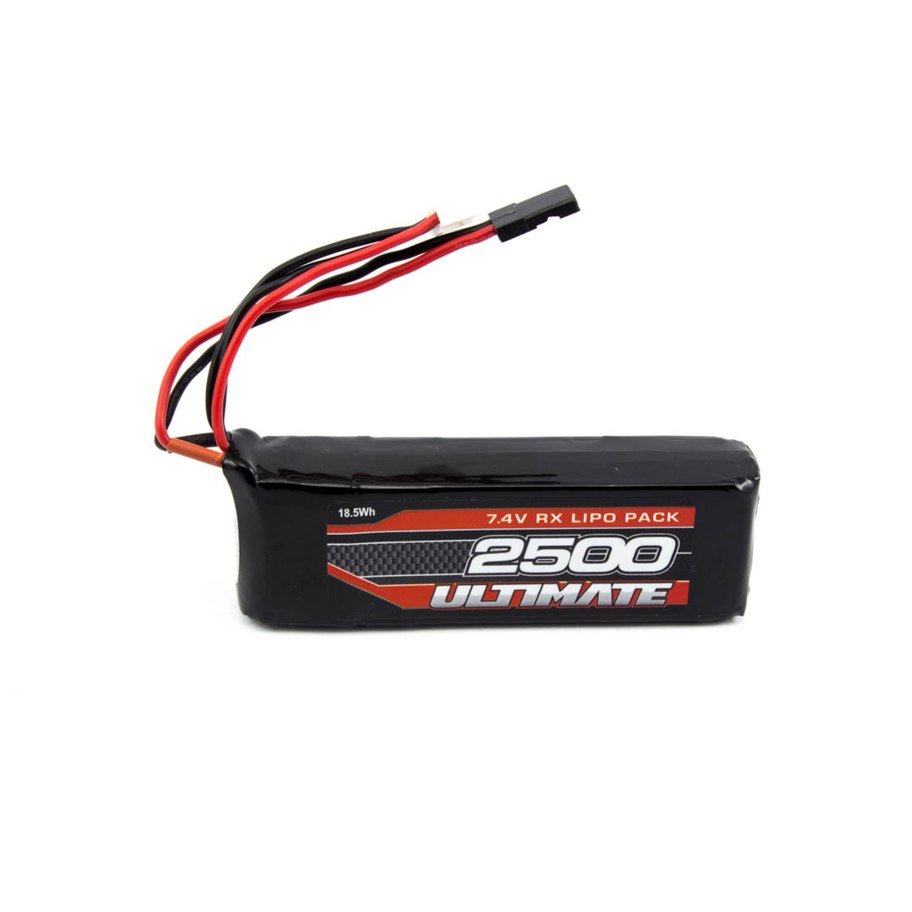 Ultimate Electro 7.4v. 2500mAh LiPo Flat Receiver Battery Pack Jr