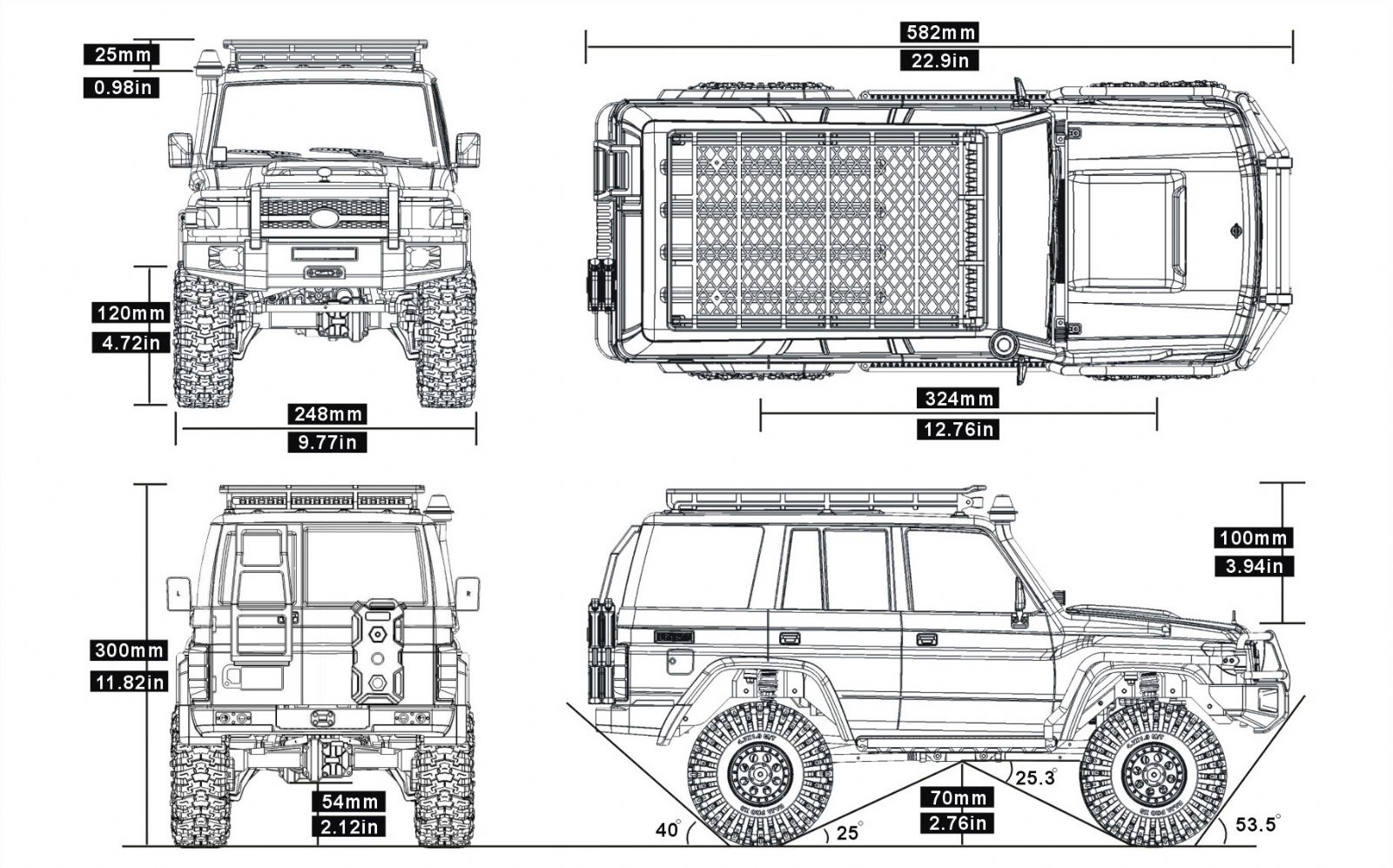 Medidas y cotas RGT Rescue EX86190